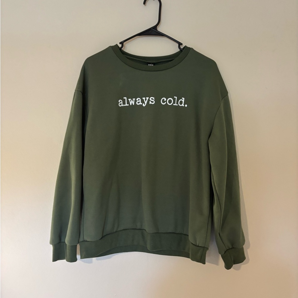 SHEIN Olive Green Sweatshirt